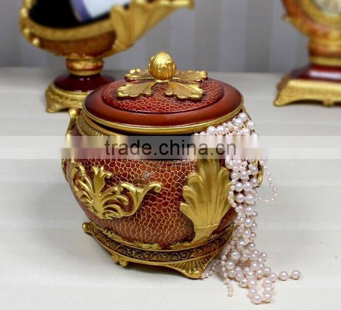 Luxury European jeweled resin elephant indian trinket box