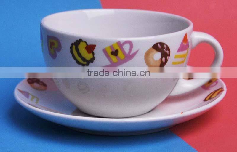 12pcs Ceramic Espresso Coffee Cup and Saucer