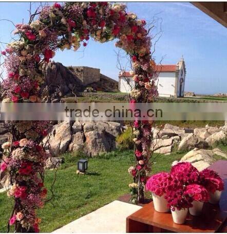 new product wedding decoration indoor & outdoor silk artificial cherry blossom arch