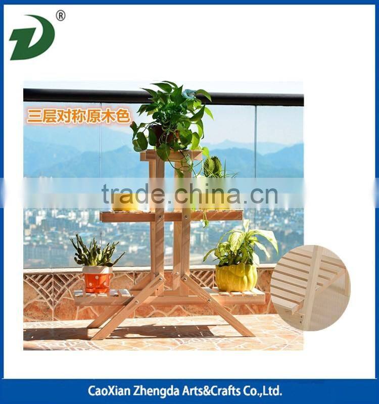 Antique garden decorative wood flower rack flower stand