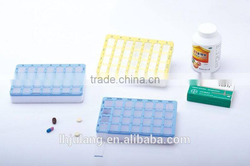 Wholesale 28 compartments plastic weekly pill box
