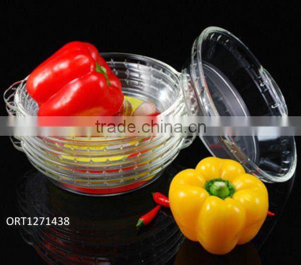 High Quality Clear glass pyrex bowl with glass lid