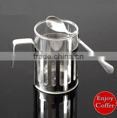 vintage glass coffee cup