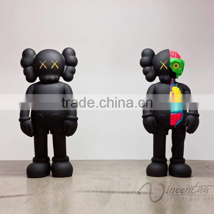 wholesale home decor high quality resin craft fiberglass kaws companion