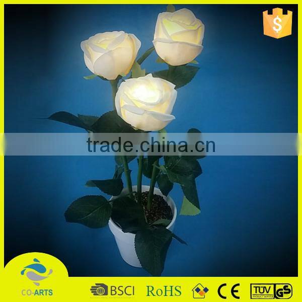 Top quality beautiful romantic decoration vase flower led light
