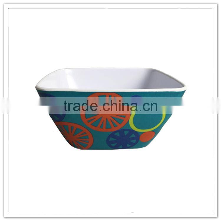 Wholesale houseware items cheap decorative square plastic flat bottom bowl