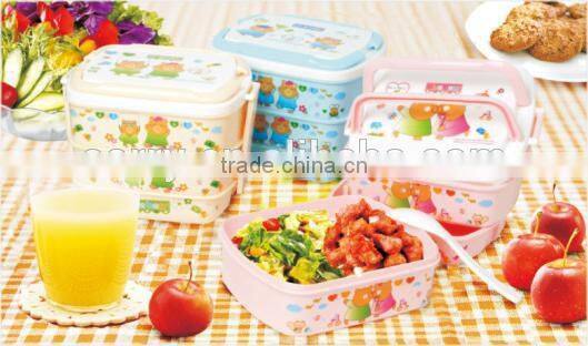 Plastic rectangular portable three layers lunch box/Insulation boxes