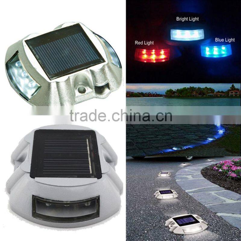 Outdoor Waterproof LED SOLAR Power Path Deck Stud Garden Road Dock Yard Lights