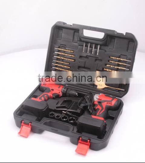2016 new type cordless drill 18V LI-battery power drill and power impact