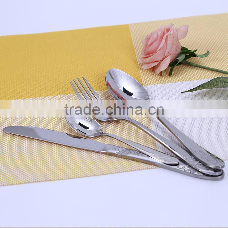 BSM33 Hot sale cheap price 24 pcs stainess steel cutlery set 5 star hotel use