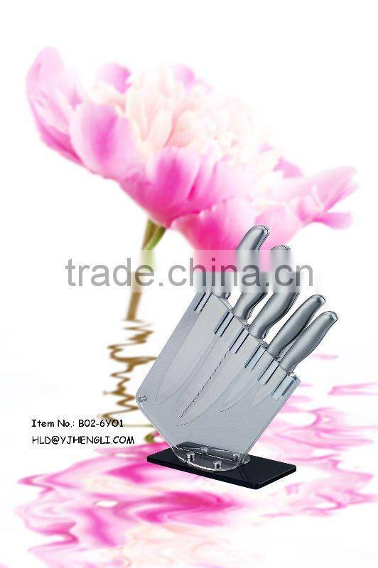 5 pcs knife set with block