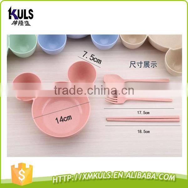 Hot sale Mickey Mouse plastic plates dishes for children Christmas birthday gift