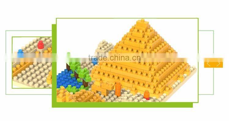 Best selling pyramid and sphinx toys blocks model famous building miniature