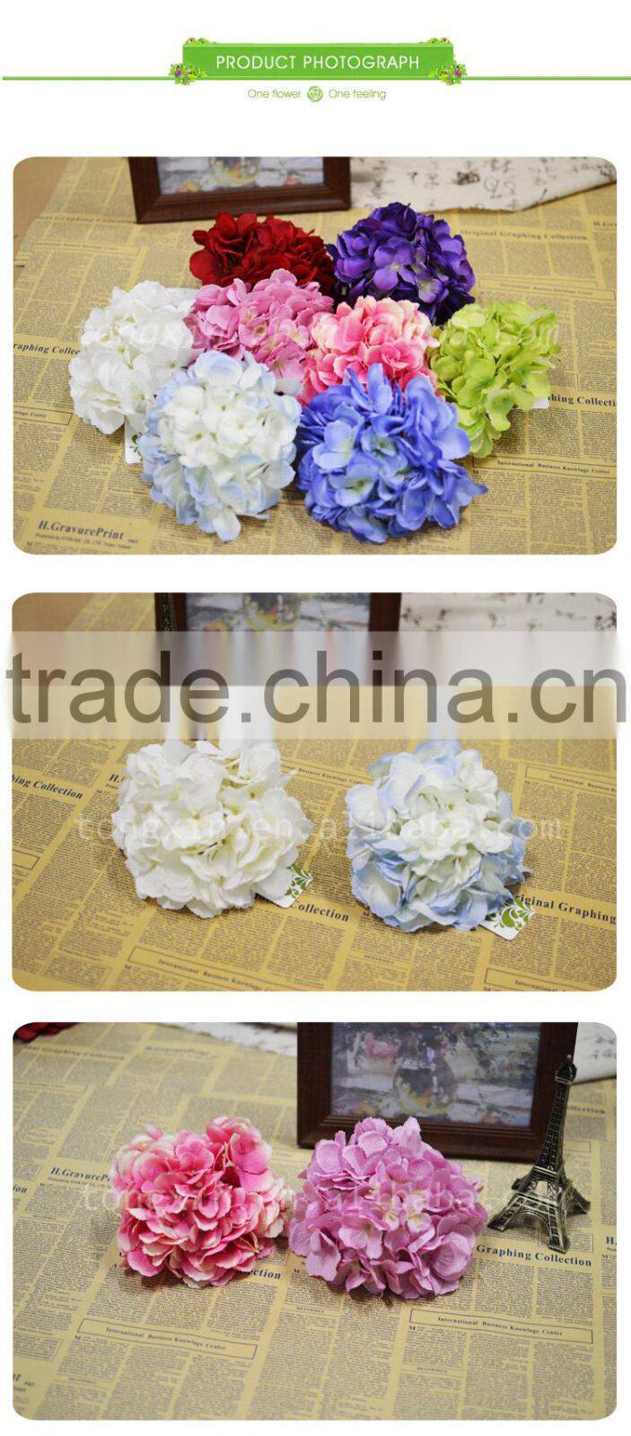wholesale wedding decoration flower silk cloth artificial hydrangea