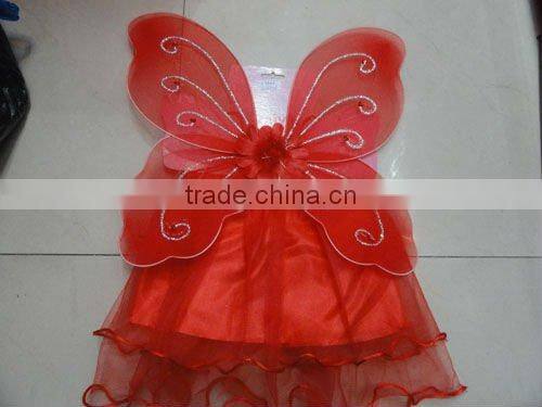 girl's red tutu fairy wing suit wholesale