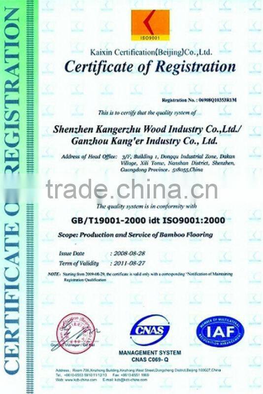 2016 Cheap CE ISO Certified High Quality Carbonized Click Solid Bamboo Flooring