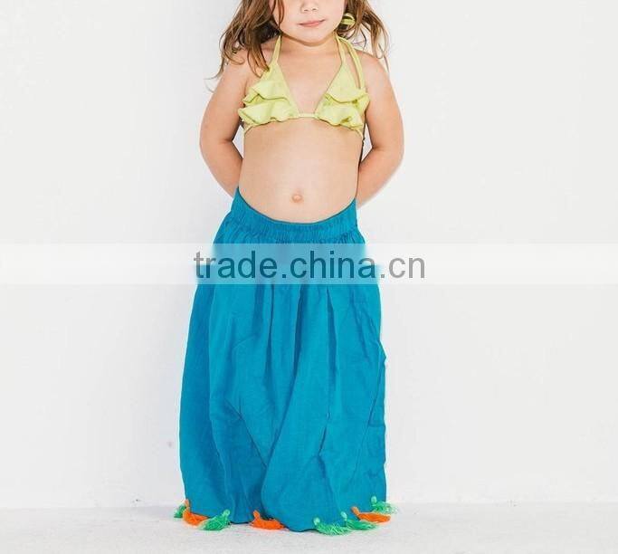 Little Pom Pom Gypsy Skirt Kids Frock Designs Children Clothing Pictures Of Long Skirts And Tops 2016 HSD5653