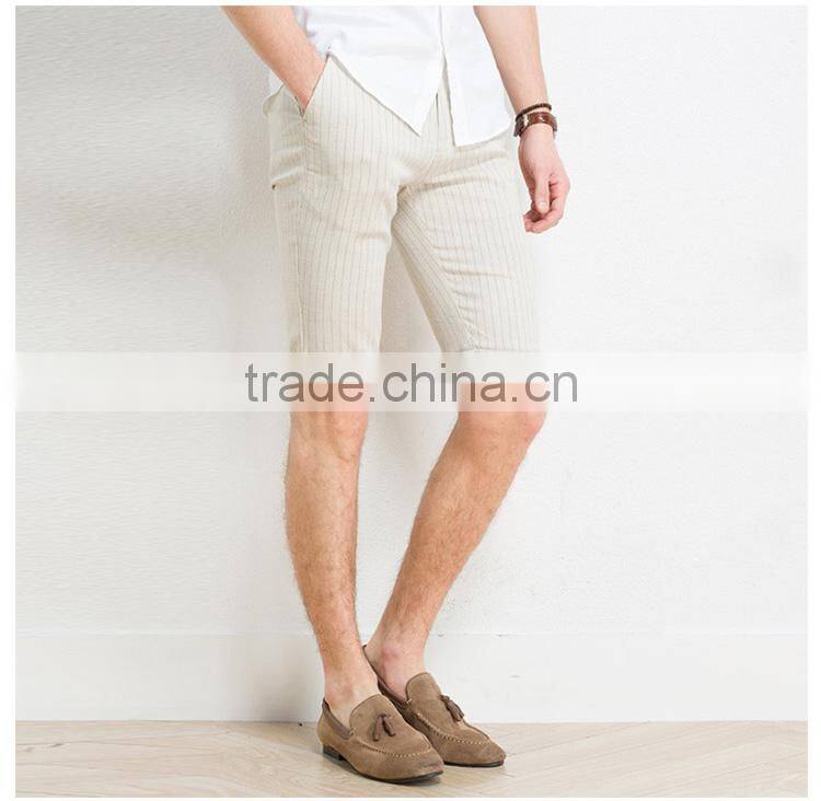The summer men's casual short pants slim stripe thin youth five pants all-match tide shorts customized order
