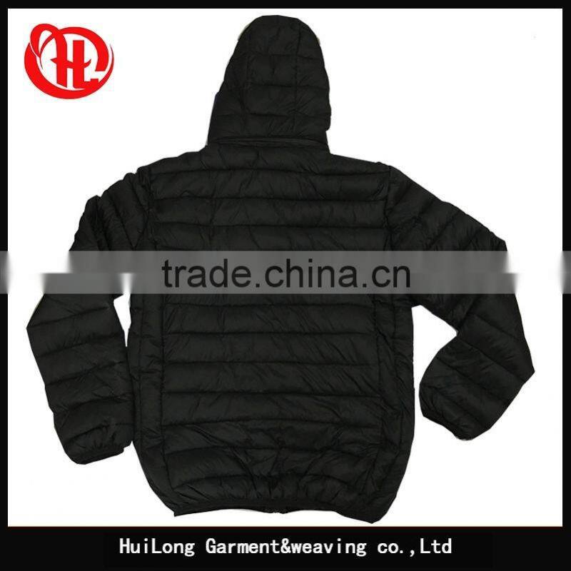 Stock Nylon fabric padded jacket men clothing