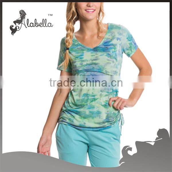 Wholesale Fitness Wear Gym Wear Sportswear Women's Sexy Tight T-shirt