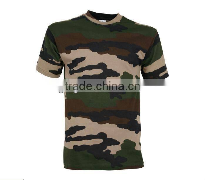 oem service polyester/cotton camouflage t-shirt wholesale from ningbo