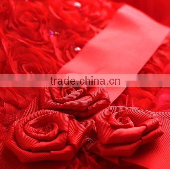 sexy short front long back lace red wedding dress china