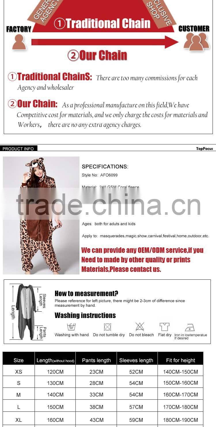 Teens Onesie Mascot Cosplay Jumpsuit Costume Animal Pajamas