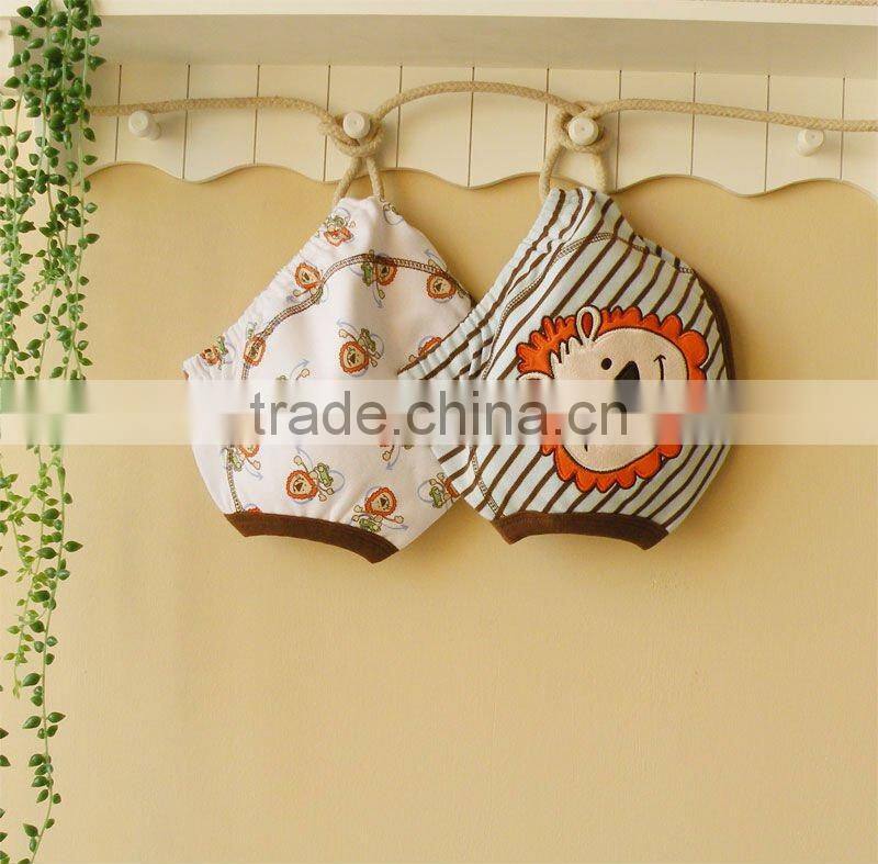 2011 summer mom and bab baby clothing 100% cotton embroider boy training pants 2pcs
