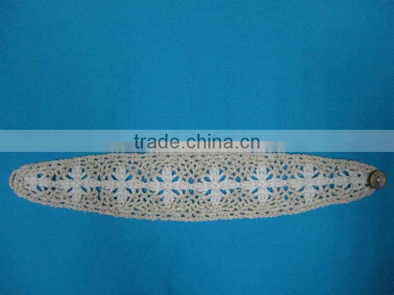 machine crochet hairband for women
