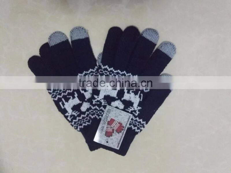 Jacquard Warm sheep Wool Gloves