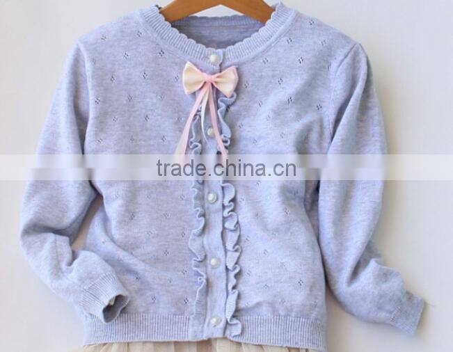 namely trendy lastest bow ruffle babies girls crochet knit sweater