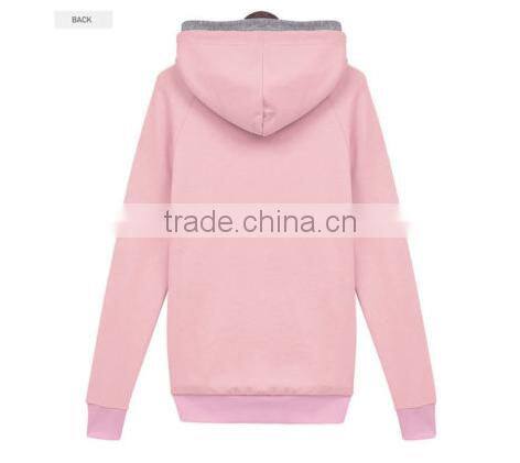 Women winter hoodies with double hood pullover