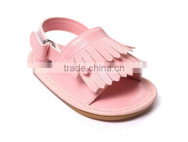 2017 summer design, PU leather baby summer sandals