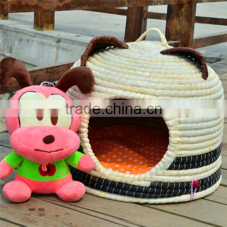 R1904H Home basket crafts Best selling handmade straw pet Cat House , Willow Cat Bed, Straw Pet House