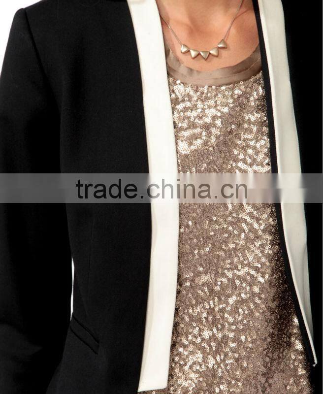 Contrast Shawl Collar Blazer