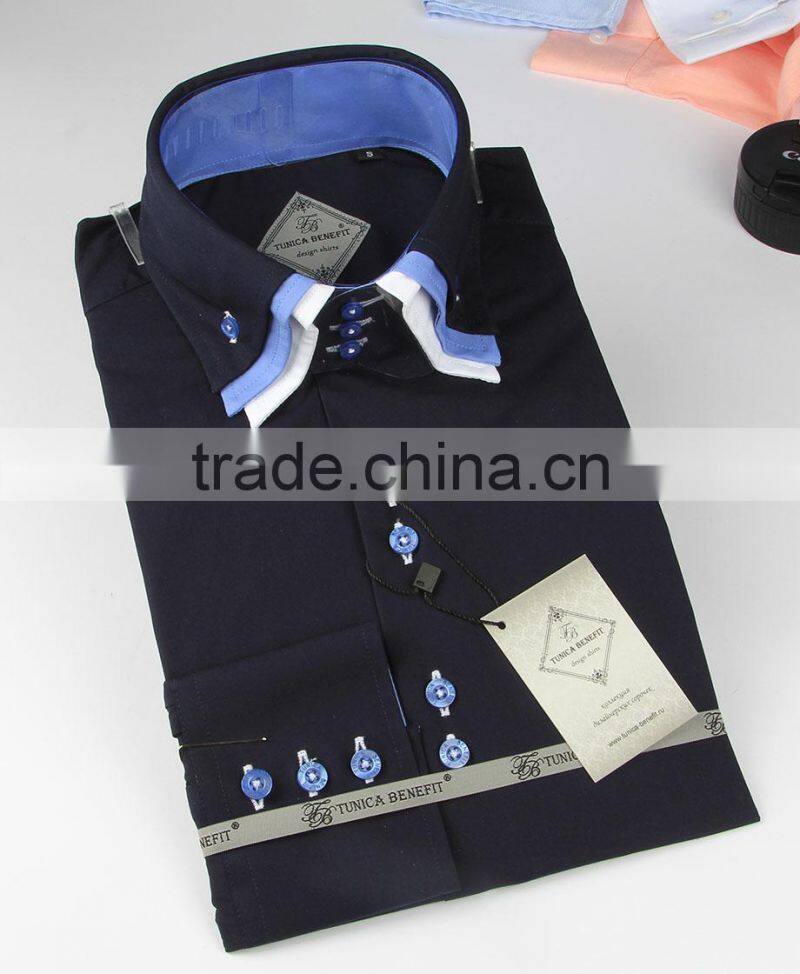 button down stripe men shirt dress shirt spandex /cotton