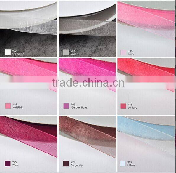 hi-ana ribbon 102 galloon silk sheer organza ribbon for gift packaging Beautiful Wedding Organza Ribbon decorative ribbon