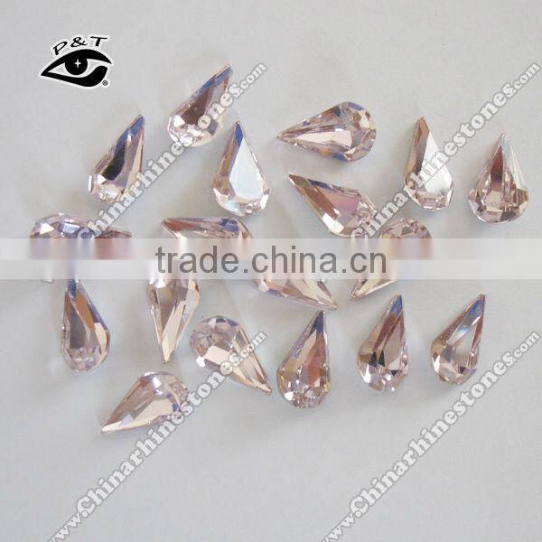 6x10MM teardrop baby pink color fancy stone BUT4300