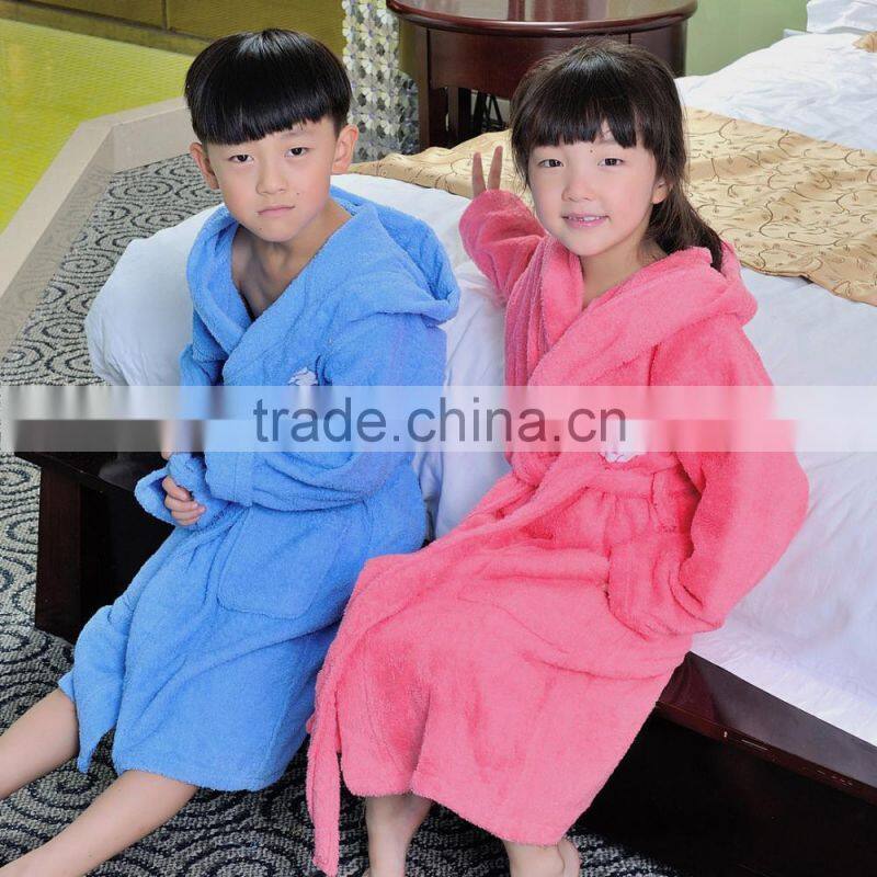 Baby Hooded Cotton Velour Custom Design Beach Towels&Children Absorbency Terry Bathrobes