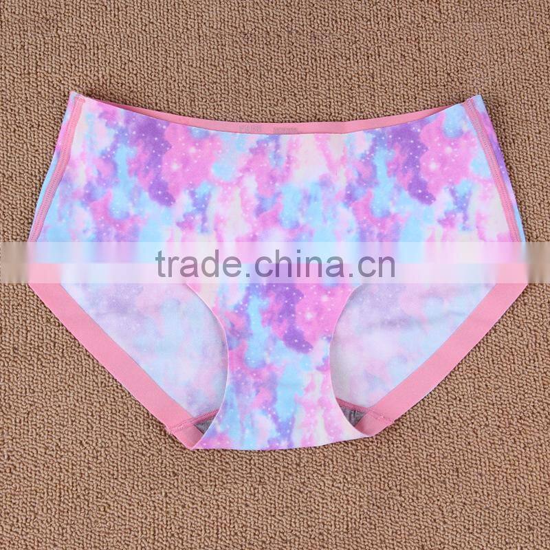 seamless multi color brief panties /yjfa nylon candy color lepard seamless panties underwear/