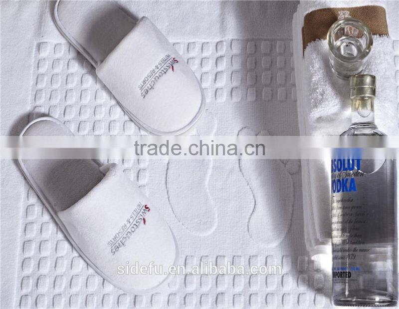 Top Quality Cotton Velvet Personalized Hotel Slippers With Logo