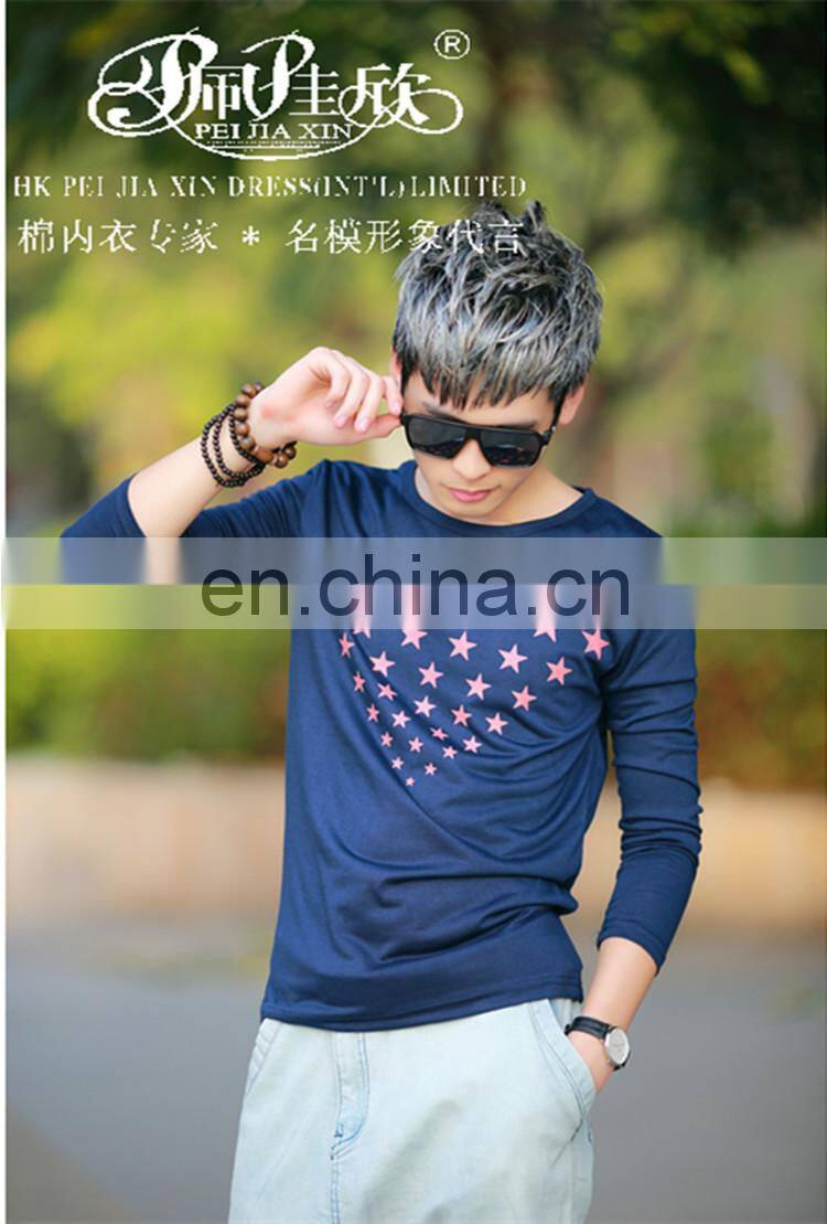 Peijiaxin Fashion Design Long Sleeve Star Wholesale Custom All Over Print T-shirt