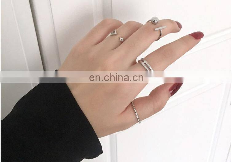 4PCS/Set Punk Handsome Silver Rings for Unisex Knuckle Ring Set
