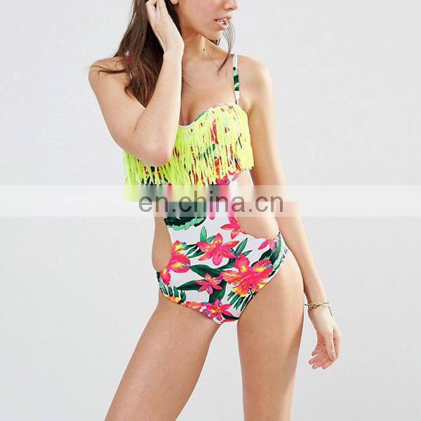 2017 trending products sexy swimwear for women beach wear ladies with tassels