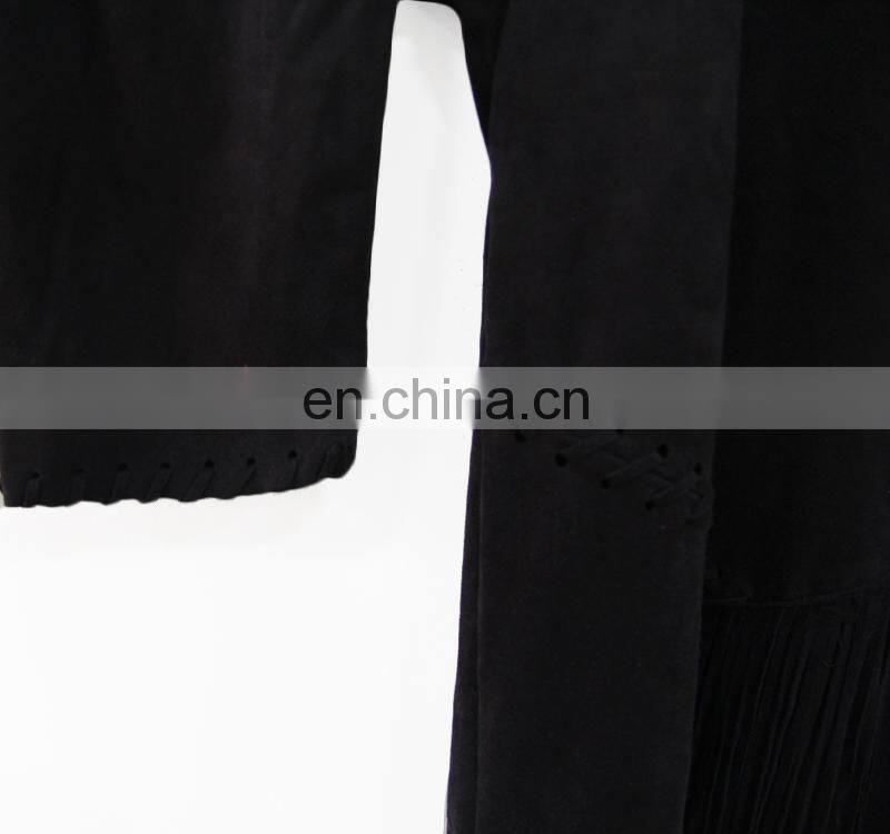 tassels suede fabric of lady's coat