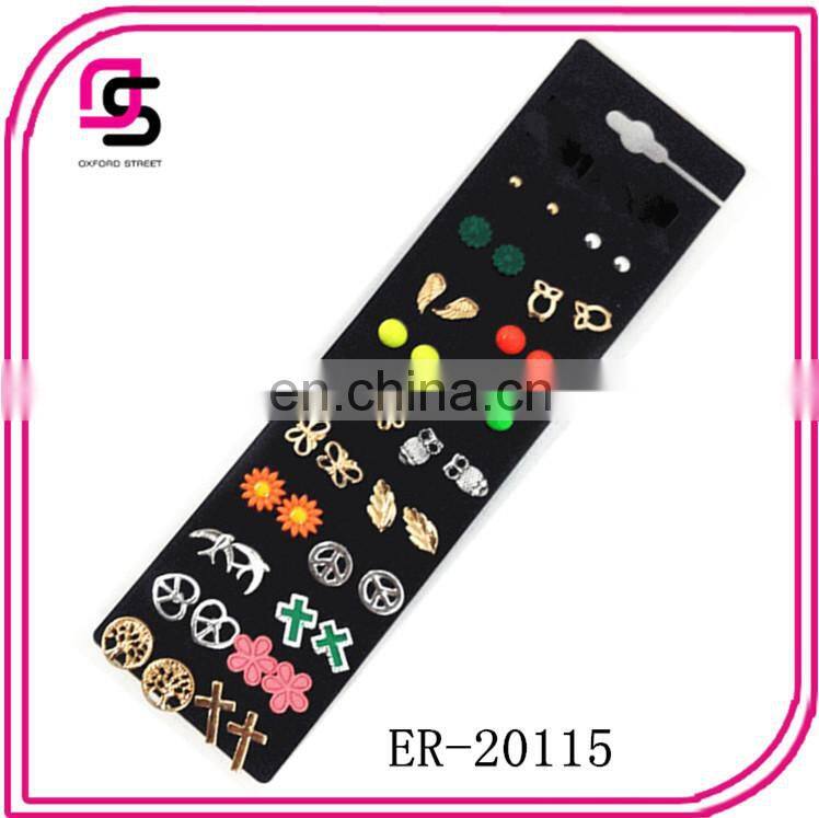 20 Pairs On a Card Earring Set