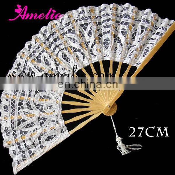 A0186 White Lace Ladies Sun Parasol with Heart Pattern