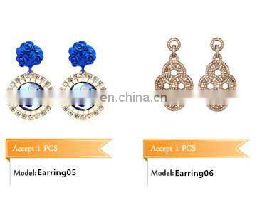 Custom high quality gold pleated simple design j shaped earrings For sale