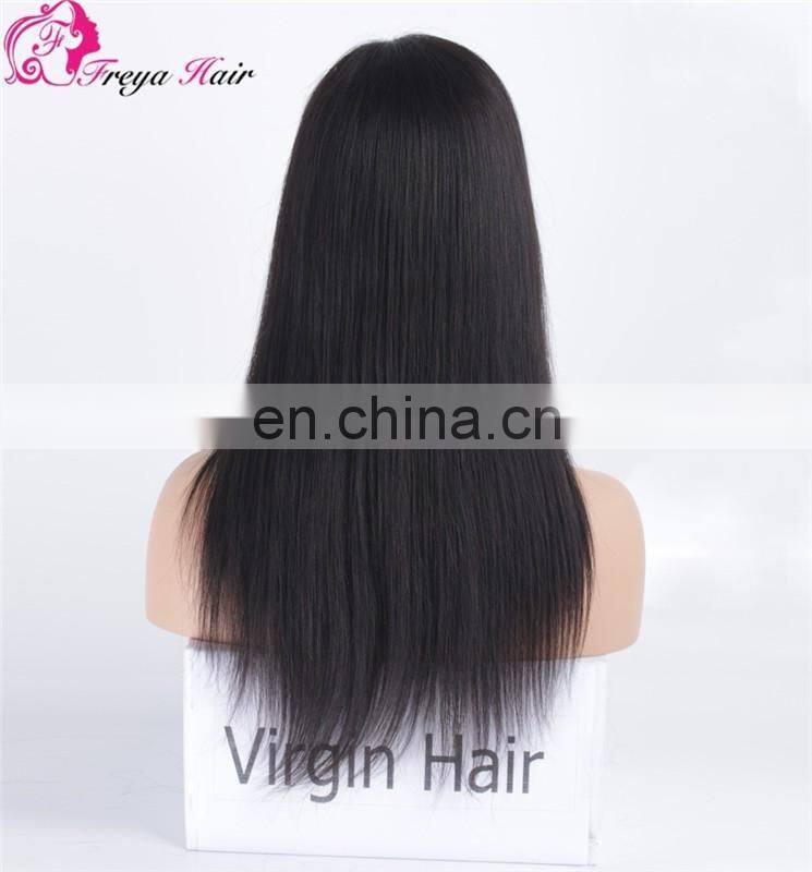 2017 hot sale Freya hair brazilian remy hair high density straight 10-26 inch 360 lace wig