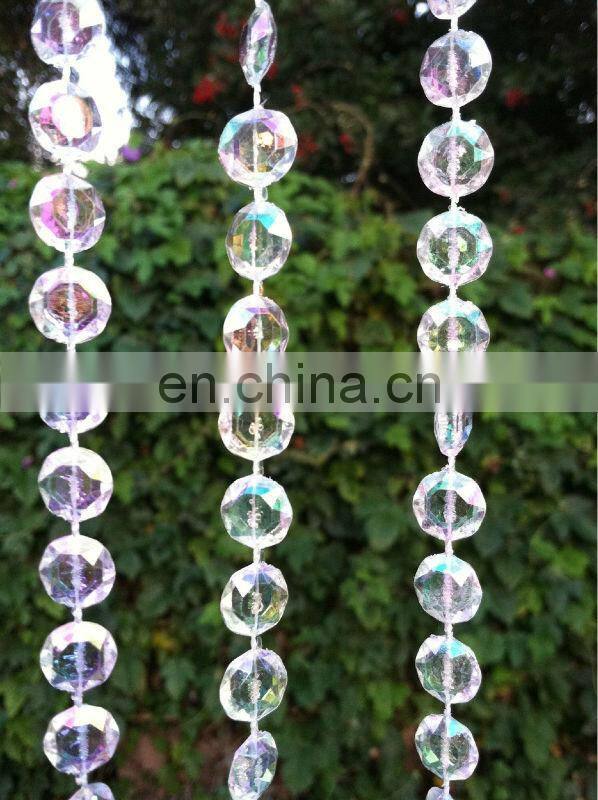 3.6 meters length Iridescent Crystal Beaded Curtain for Wedding backdrop